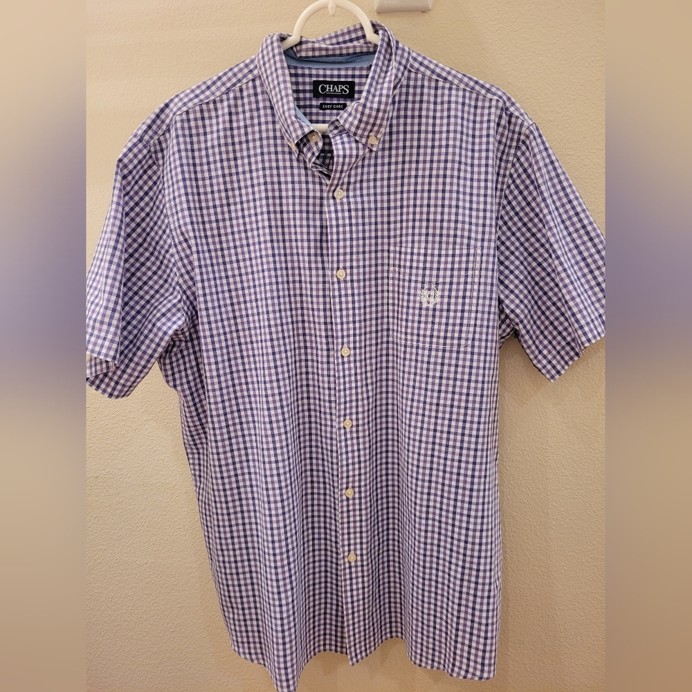 ☀️Purple checker dress shirt 💜 like new
